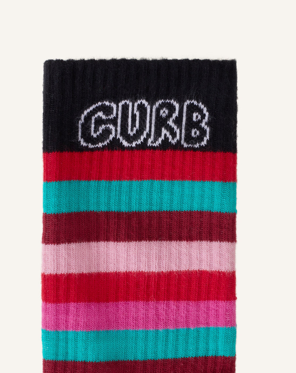 Chaussettes Rayées Curb En Coton Red | Lanvin Men