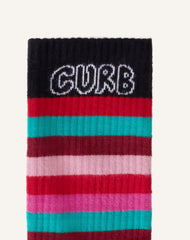 Chaussettes Rayées Curb En Coton Red | Lanvin Men