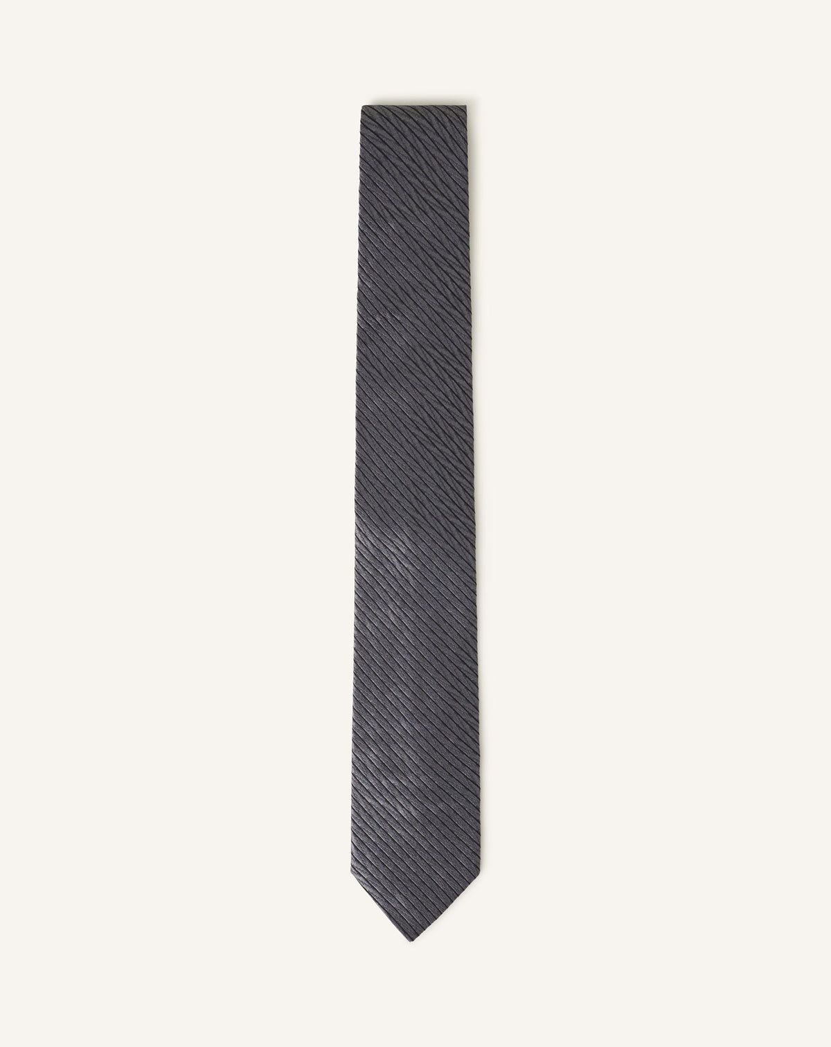 Grey Silk Chevron Striped Tie | Lanvin Men