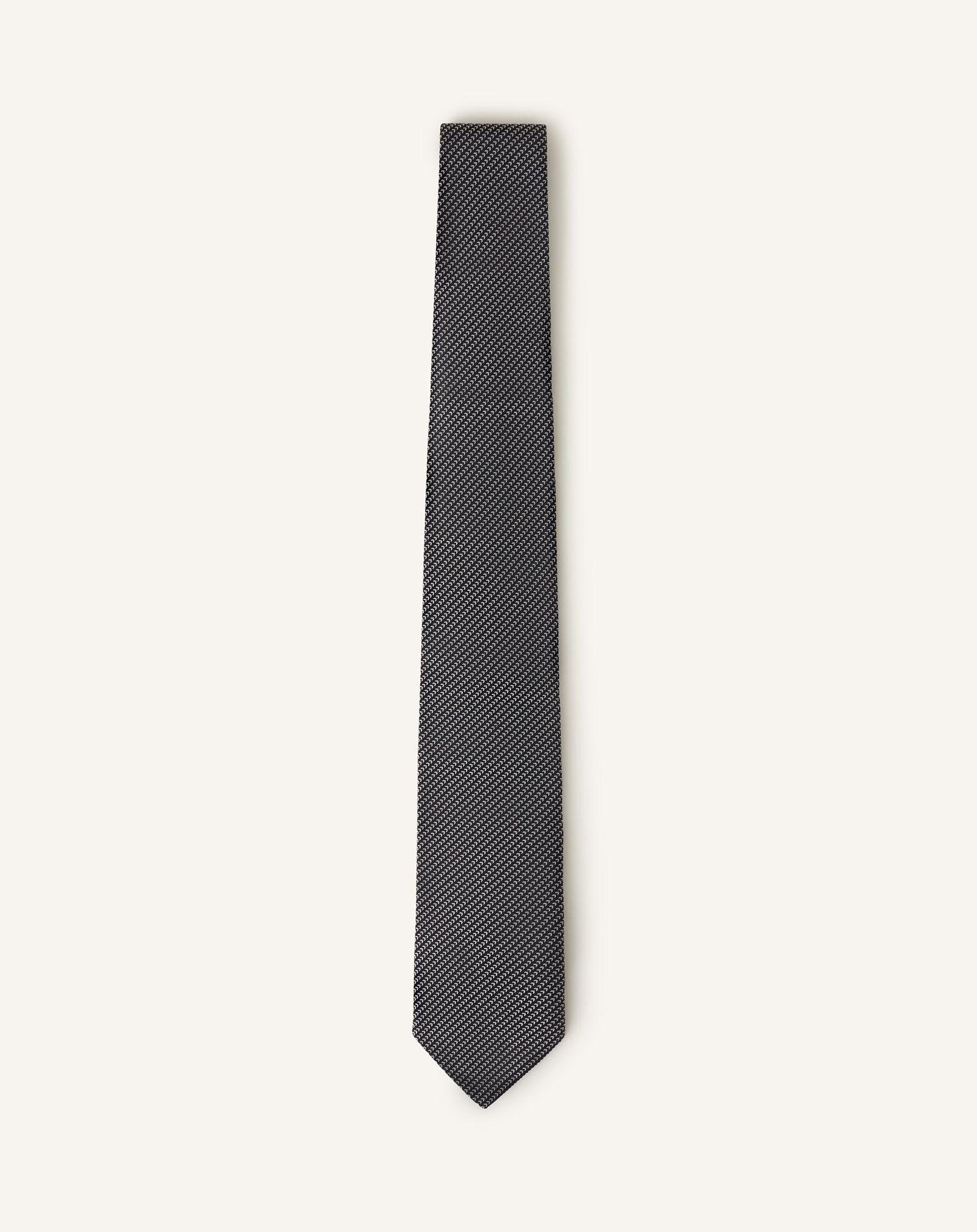 Black Mini Chevron Silk Tie | Lanvin Men
