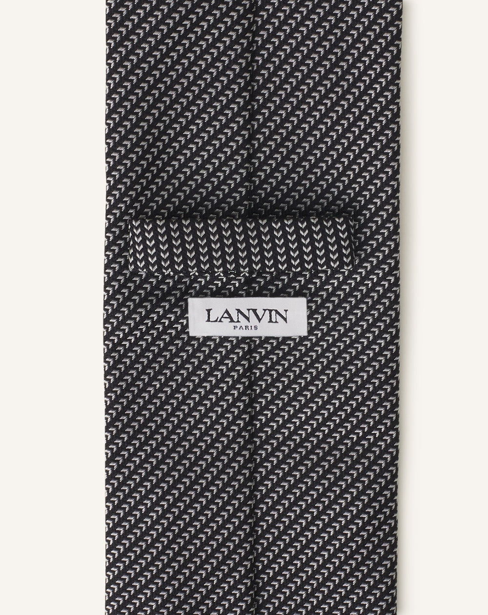 Black Mini Chevron Silk Tie | Lanvin Men
