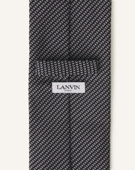 Black Mini Chevron Silk Tie | Lanvin Men