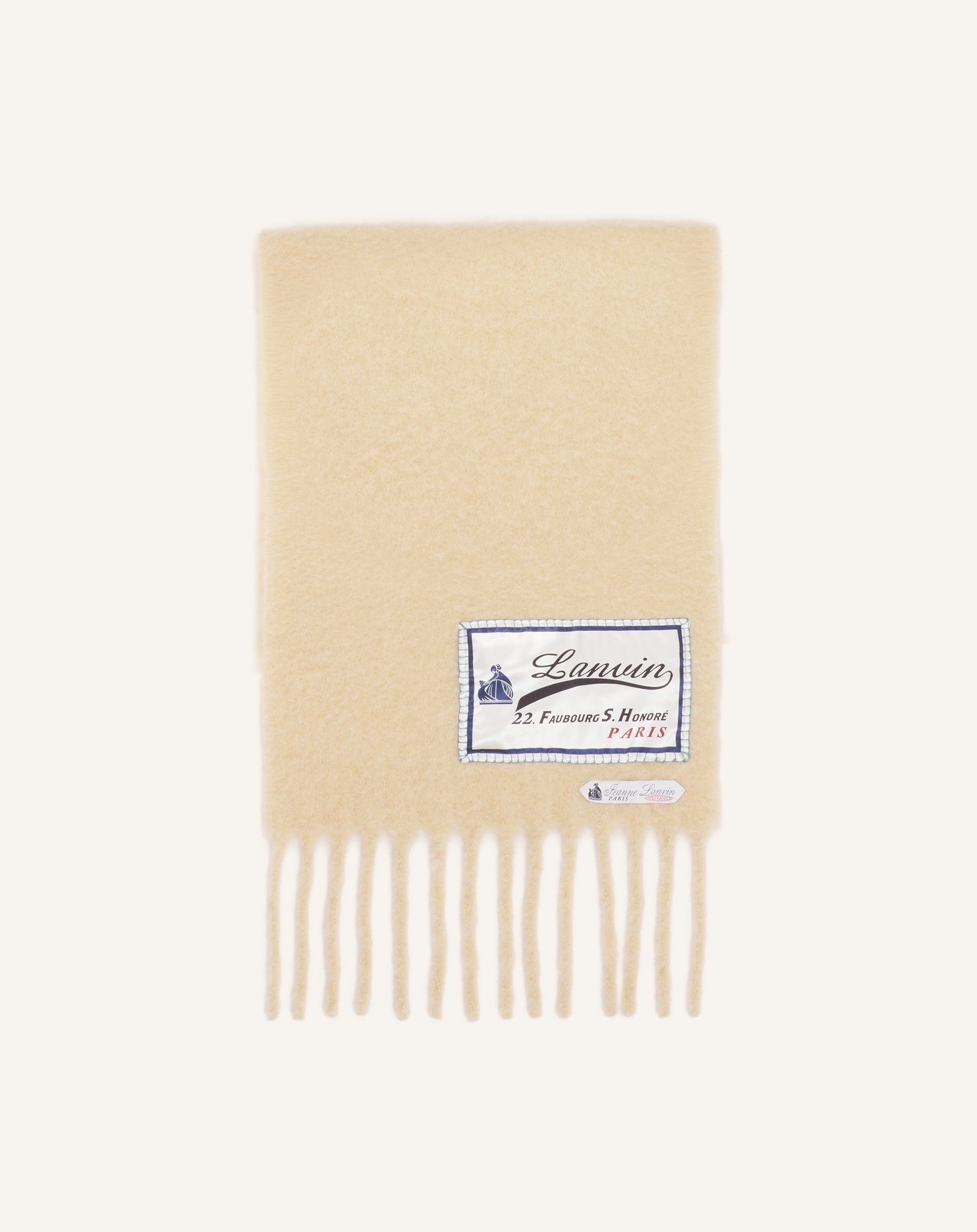 Écharpe À Franges Étiquette 22 Faubourg En Laine White | Lanvin Women