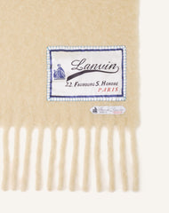 Écharpe À Franges Étiquette 22 Faubourg En Laine White | Lanvin Women