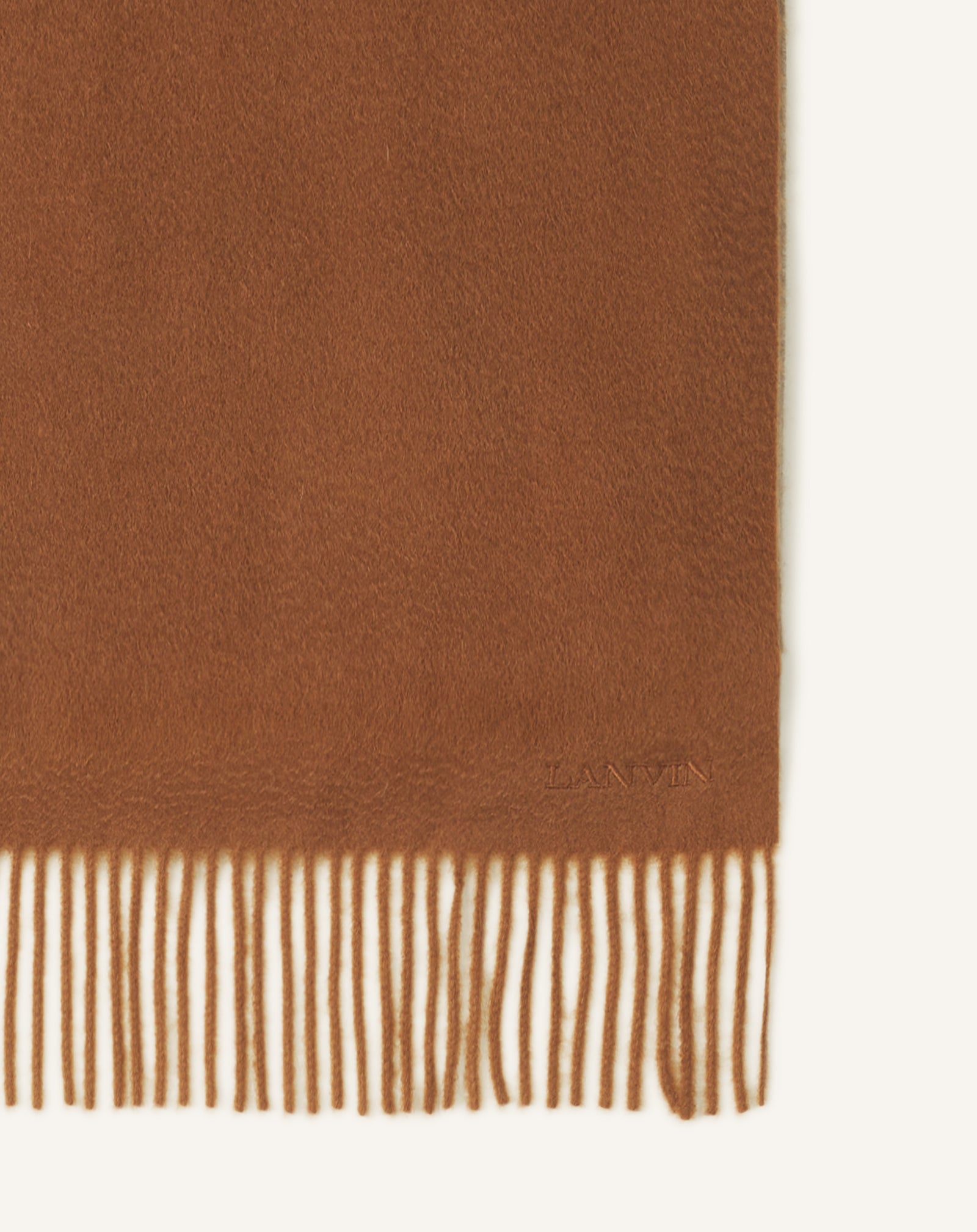 Beige Two-tone Cashmere Scarf | Lanvin Women