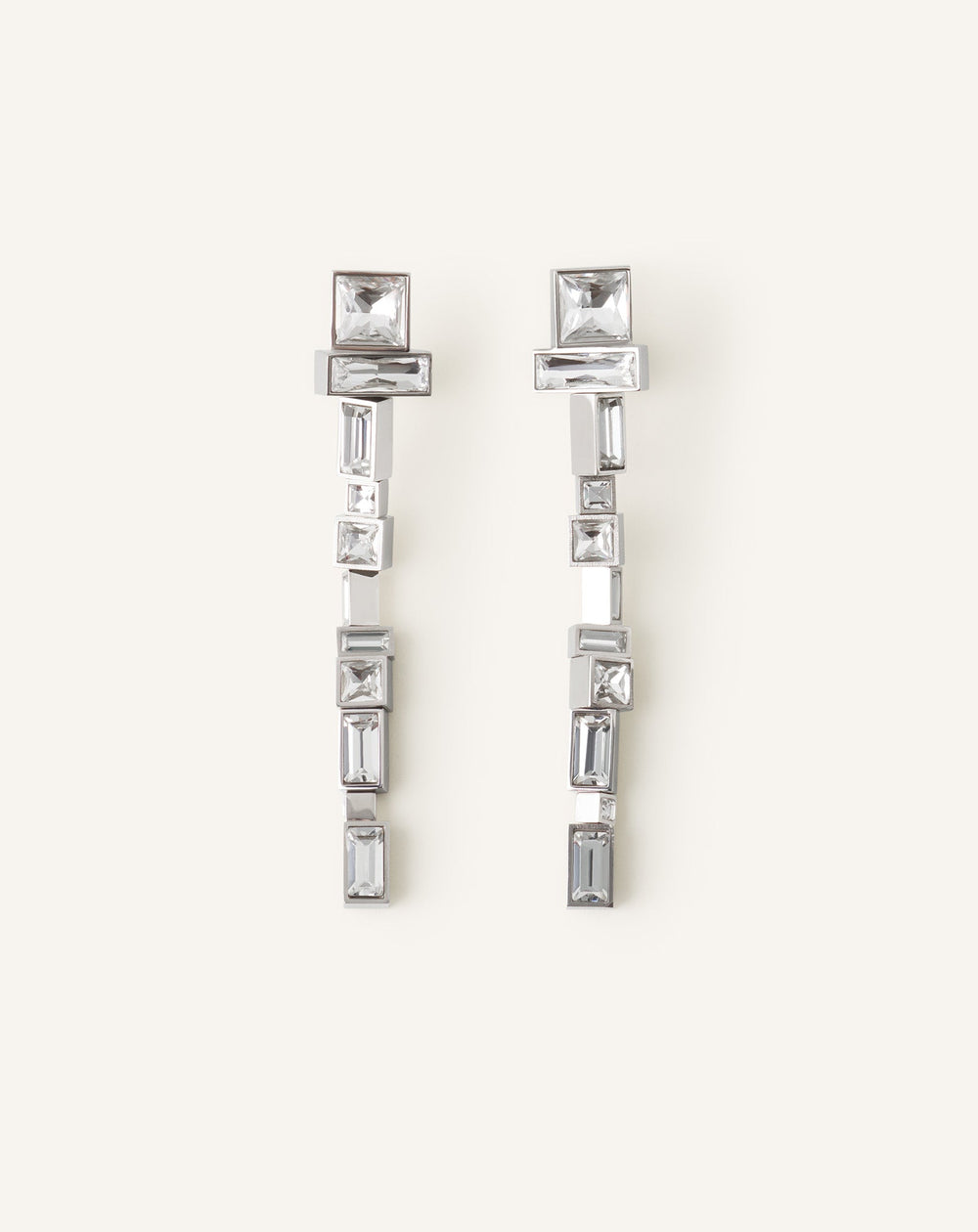 Silver Rhythmique Long Earrings | Lanvin Women