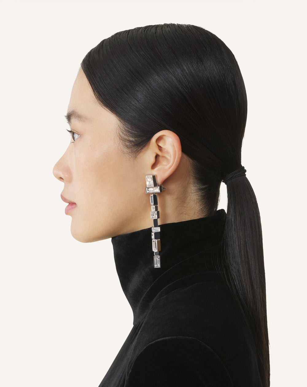 Silver Rhythmique Long Earrings | Lanvin Women