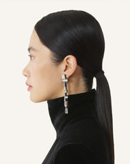 Silver Rhythmique Long Earrings | Lanvin Women