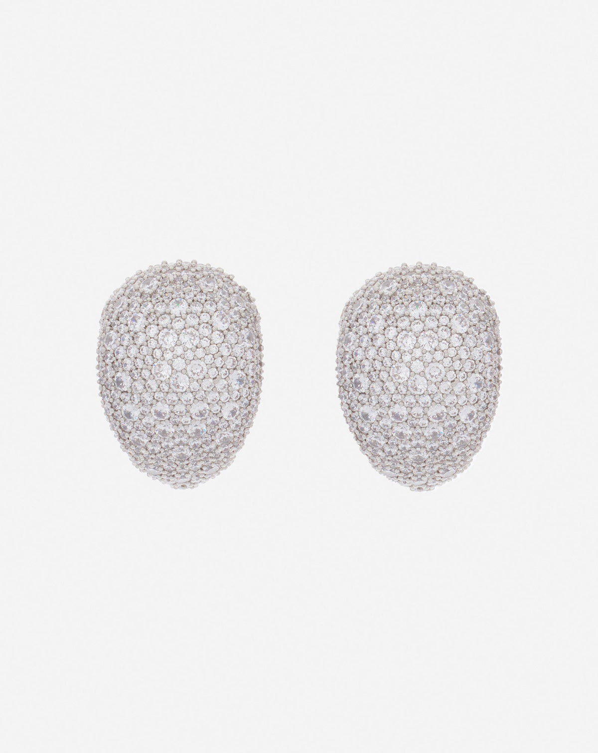 Silver Haute Séquence Rhinestone Earrings | Lanvin Women