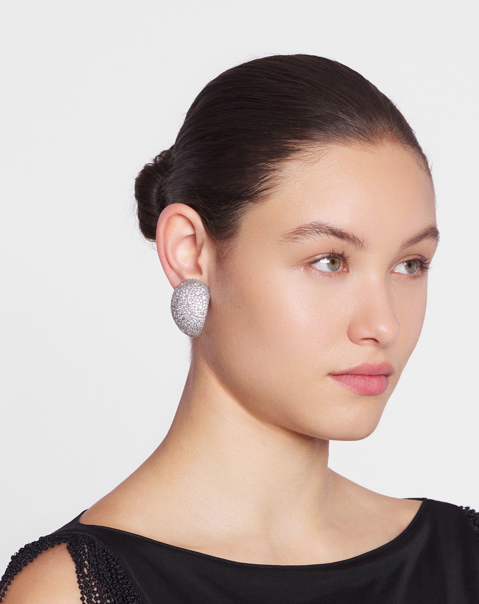 Silver Haute Séquence Rhinestone Earrings | Lanvin Women