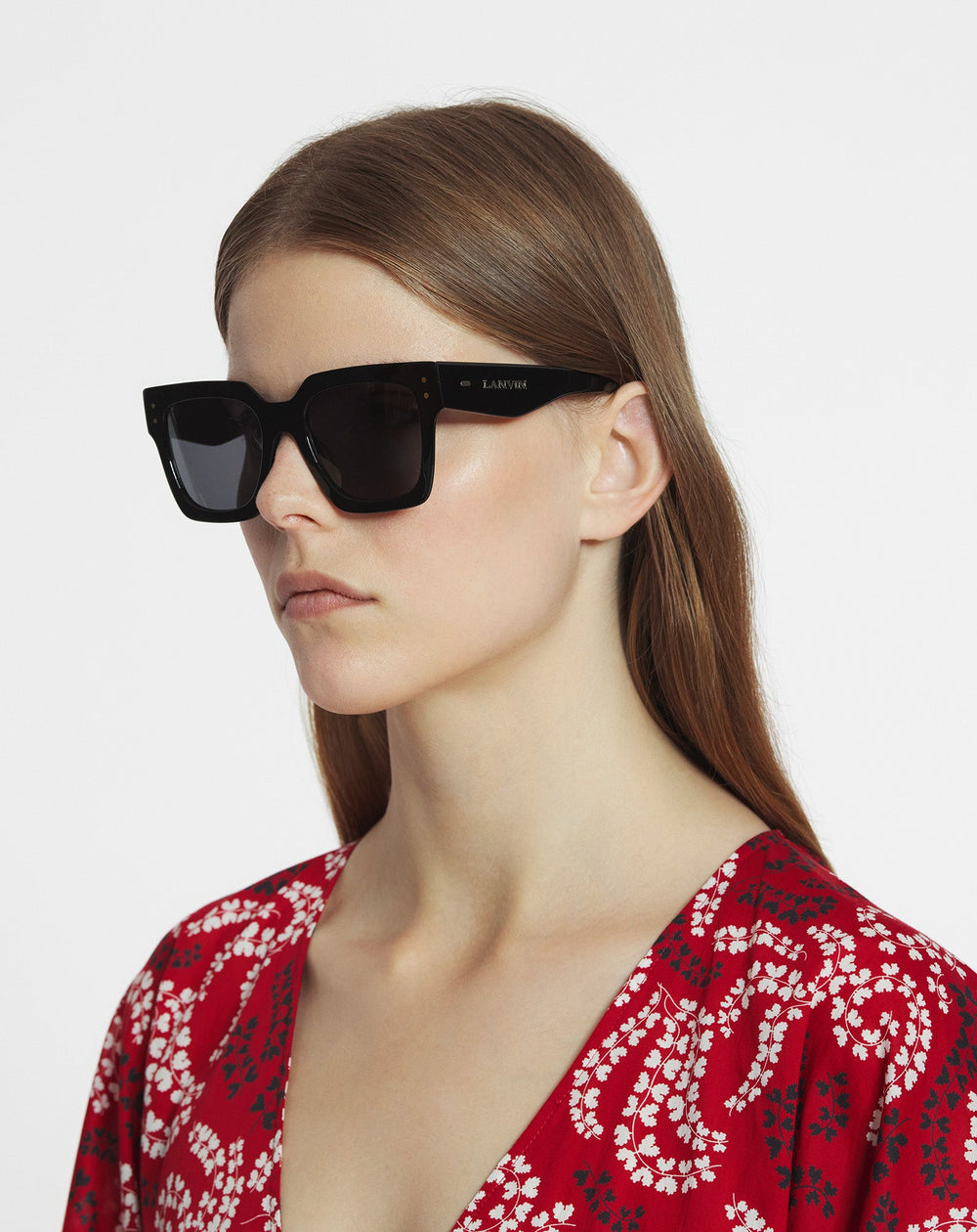Black Lunettes Maxi Rectangle Lanvin Signature | Lanvin Women