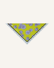 Foulard Triangle À Motifs Marguerite En Soie Green | Lanvin Women