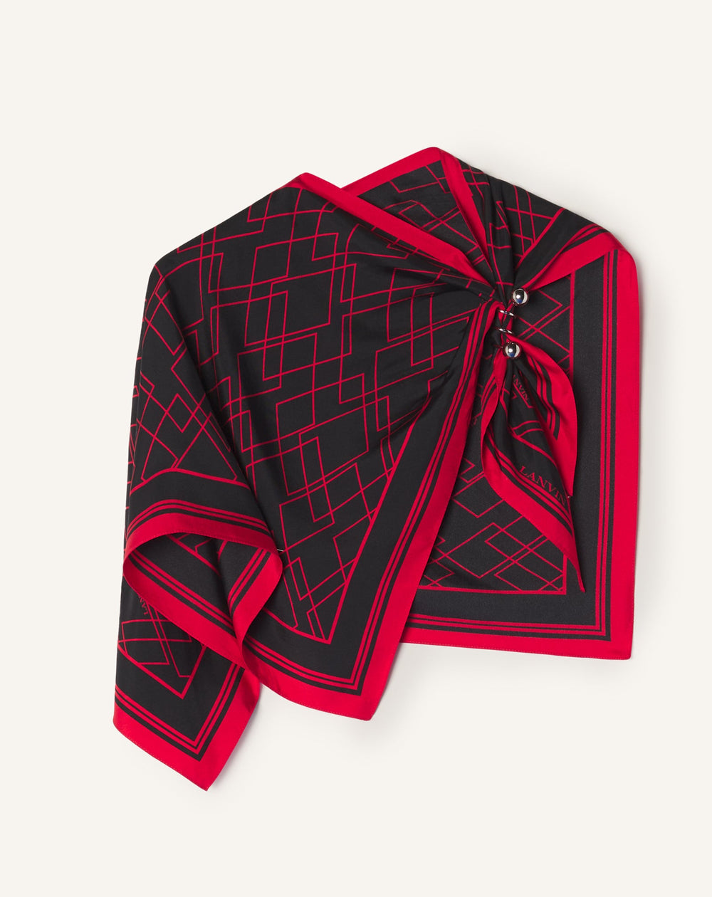 Top Bijou Motif Diamant Graphique Black | Lanvin Women
