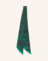 Green Leopard Print Silk Twilly | Lanvin Women