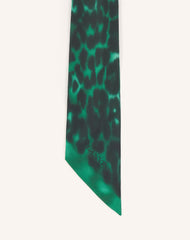 Green Leopard Print Silk Twilly | Lanvin Women
