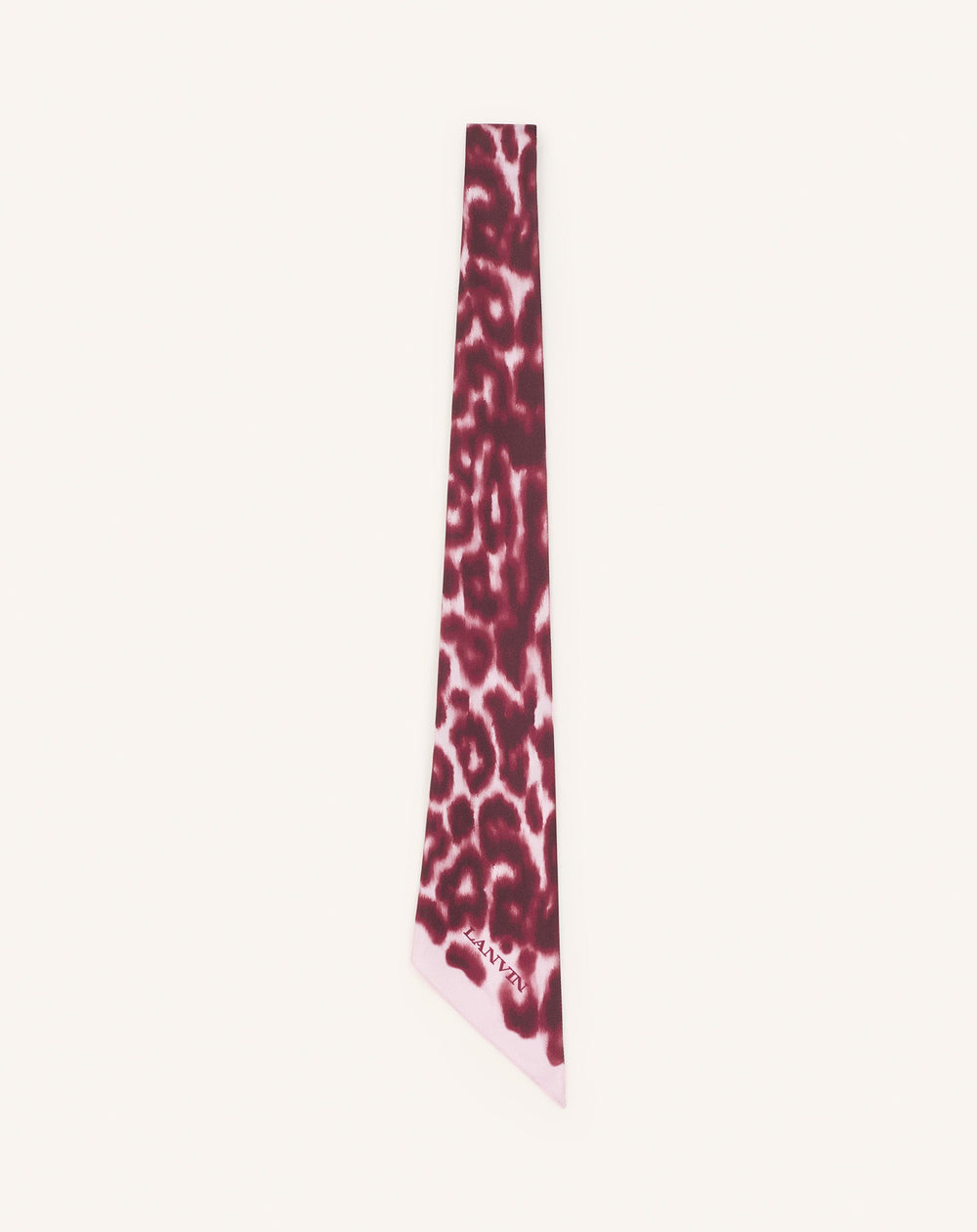 Pink Leopard Print Silk Twilly | Lanvin Women