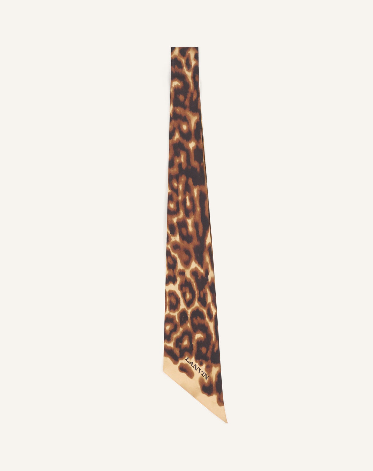 Multicolor Leopard Print Silk Twilly | Lanvin Women