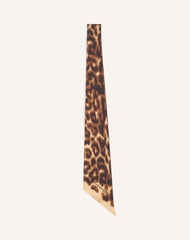 Multicolor Leopard Print Silk Twilly | Lanvin Women