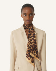 Multicolor Leopard Print Silk Twilly | Lanvin Women