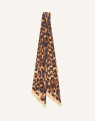 Multicolor Leopard Print Silk Twilly | Lanvin Women