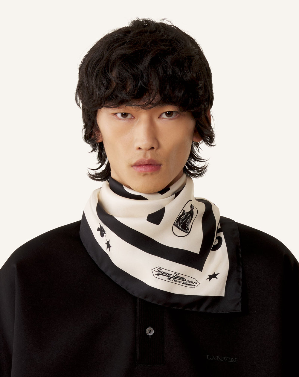 Carré Imprimé Lunar Year En Soie White | Lanvin Women