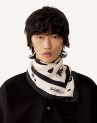 Carré Imprimé Lunar Year En Soie White | Lanvin Women
