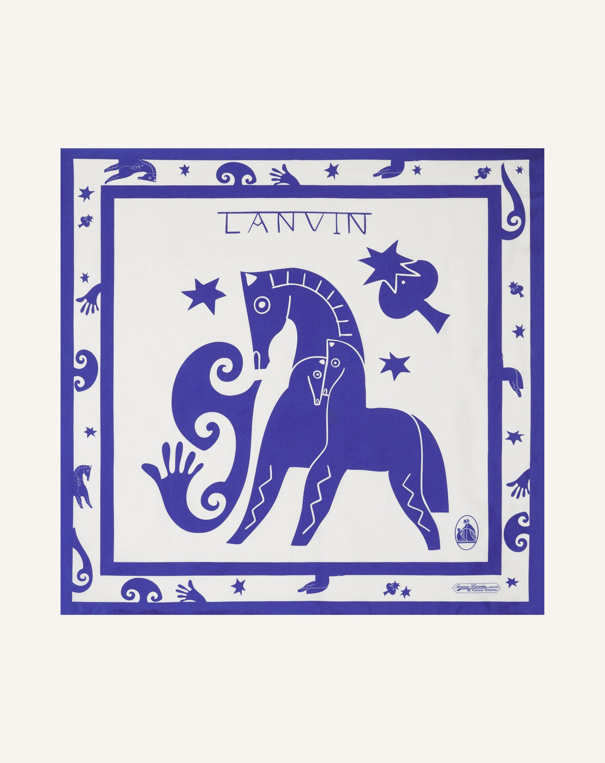 Carré Imprimé Lunar Year En Soie | Lanvin Women