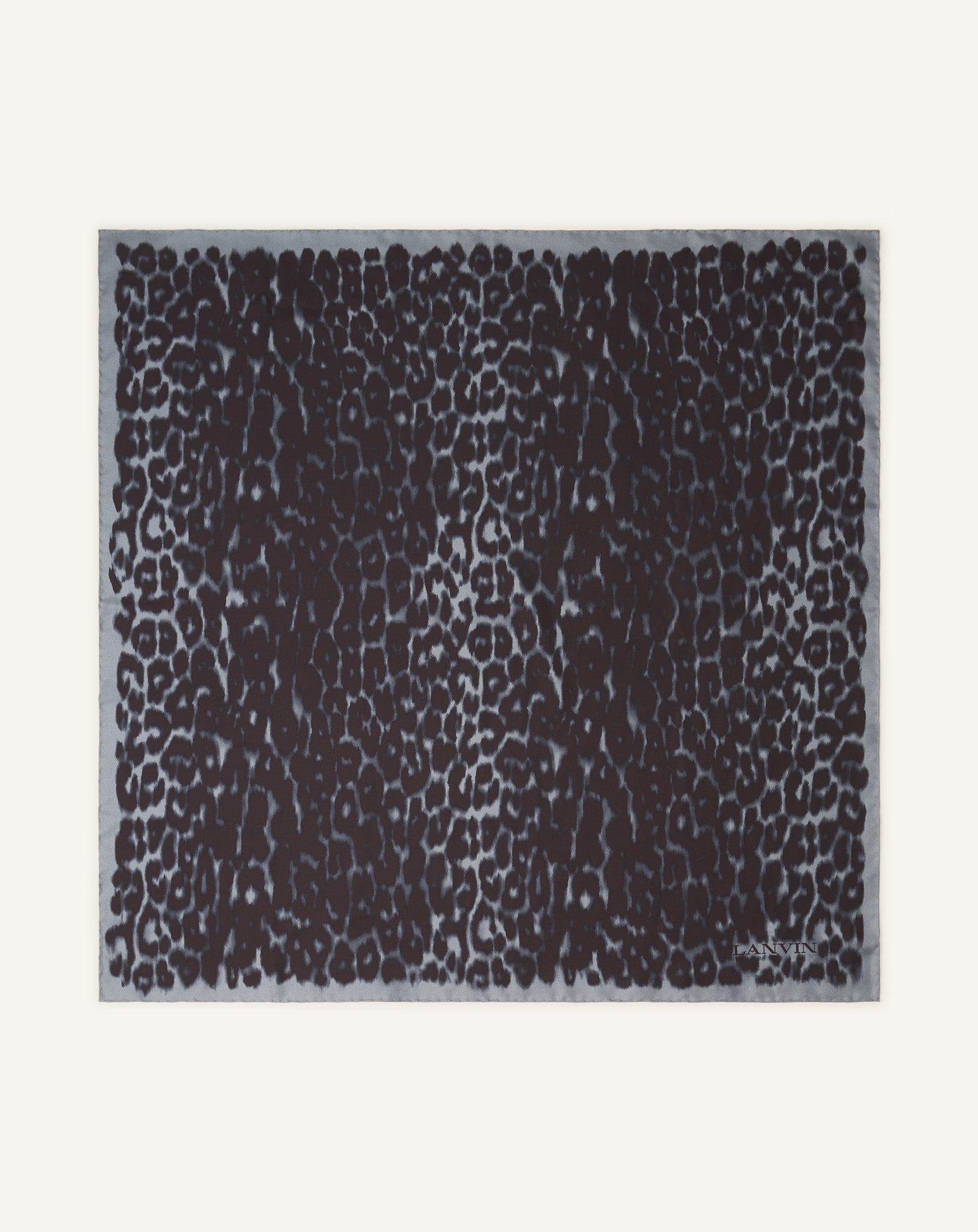 Grey Leopard Print Silk Scarf | Lanvin Women