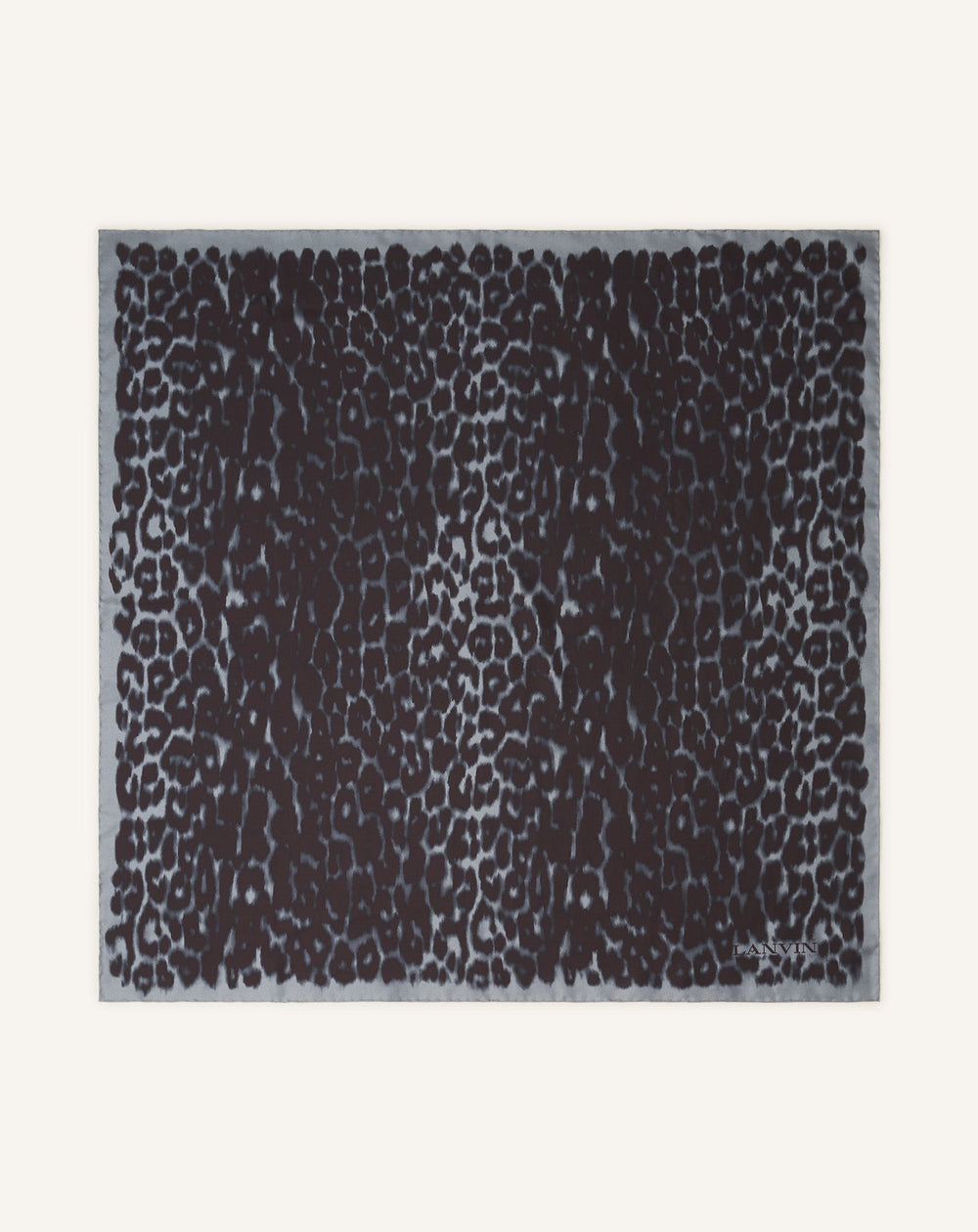 Grey Leopard Print Silk Scarf | Lanvin Women