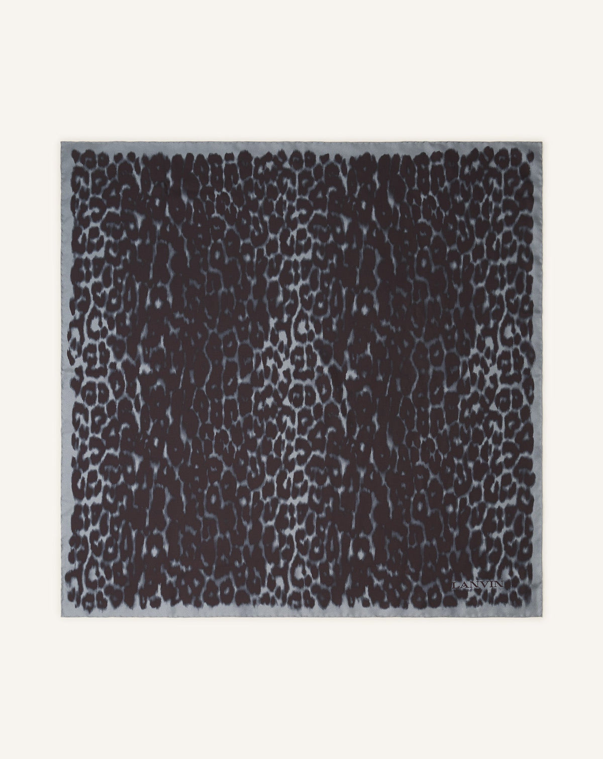 Grey Leopard Print Silk Scarf | Lanvin Women