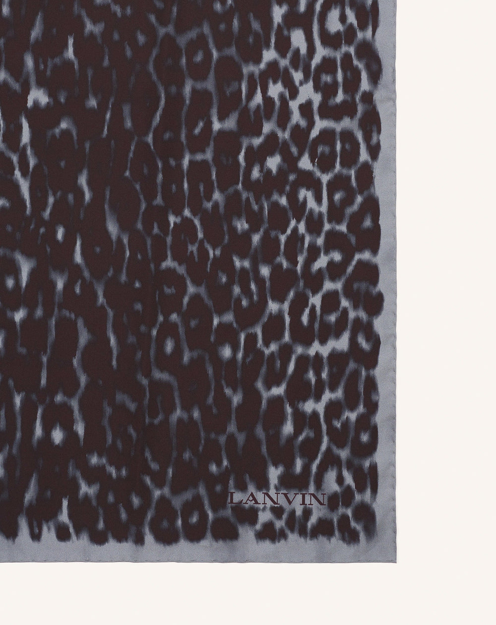 Grey Leopard Print Silk Scarf | Lanvin Women