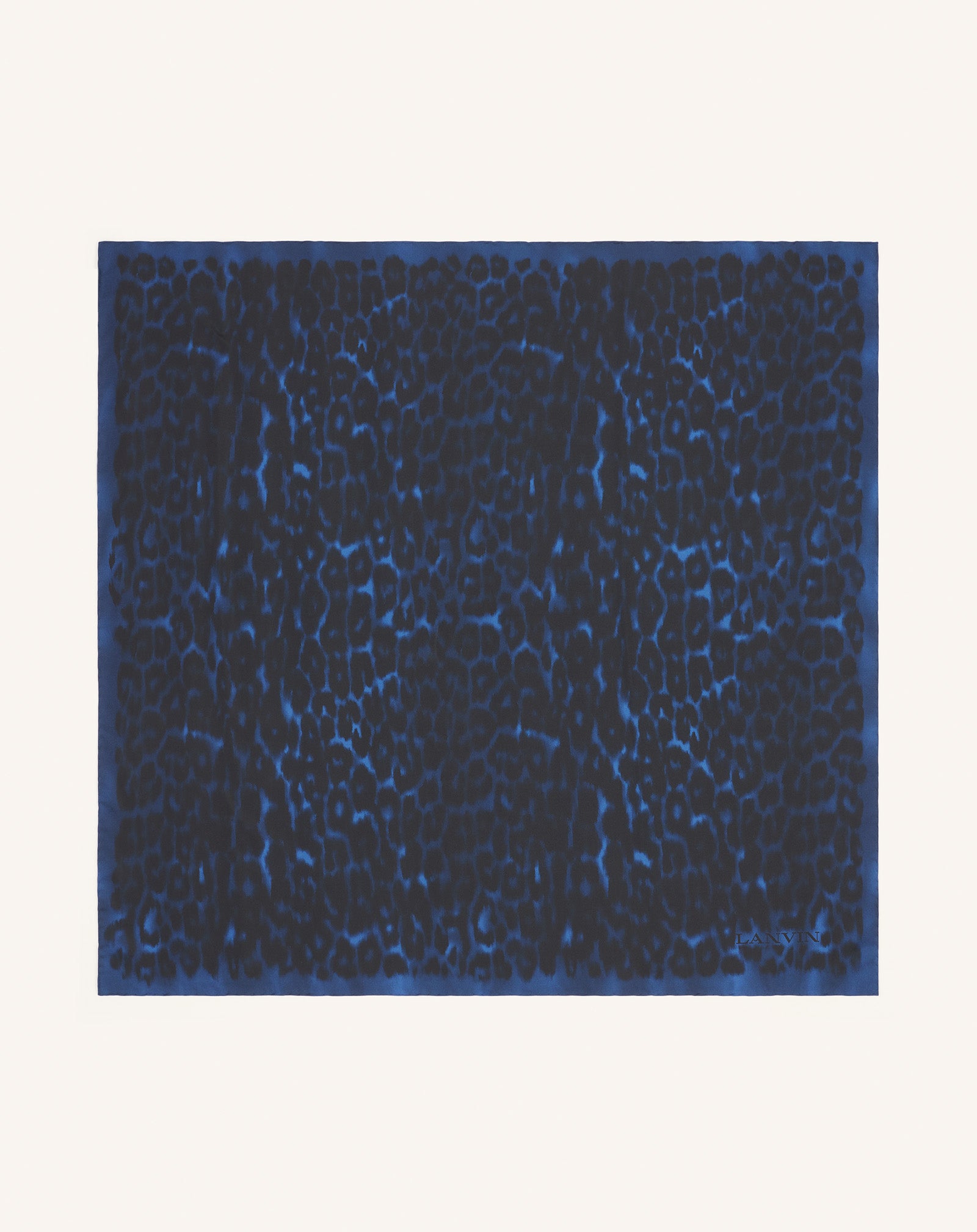 Blue Leopard Print Silk Scarf | Lanvin Women