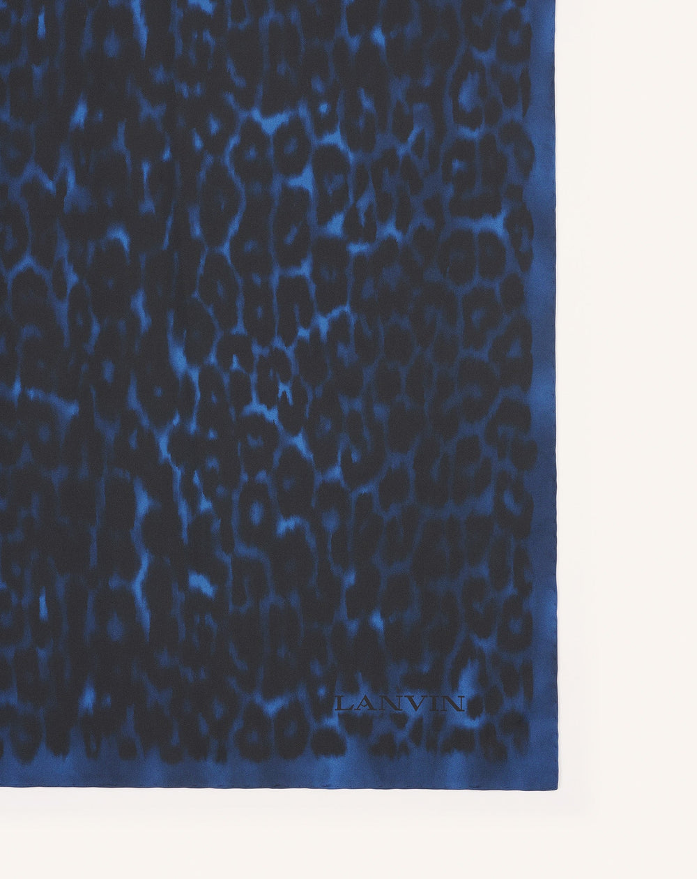 Blue Leopard Print Silk Scarf | Lanvin Women