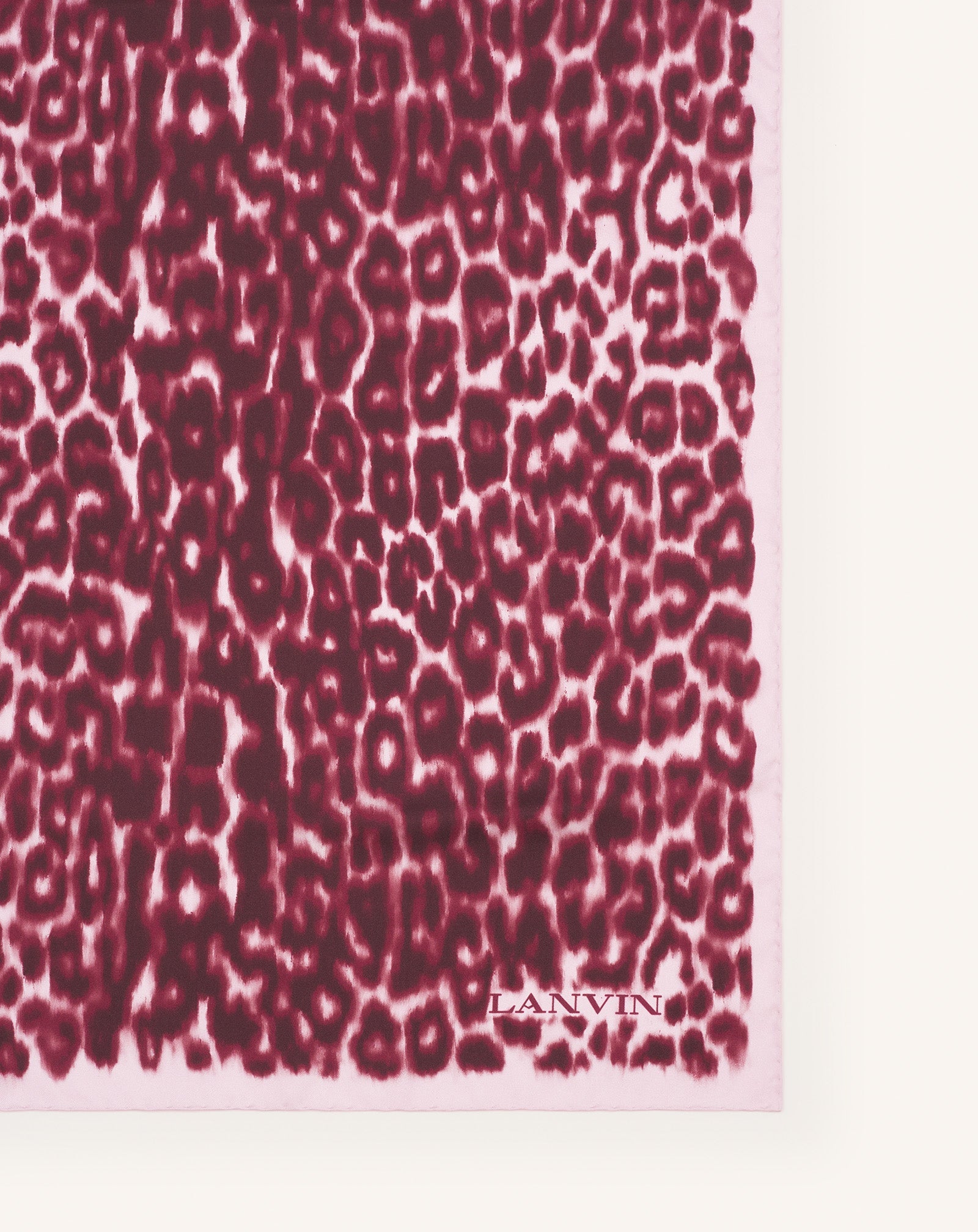 Pink Leopard Print Silk Scarf | Lanvin Women