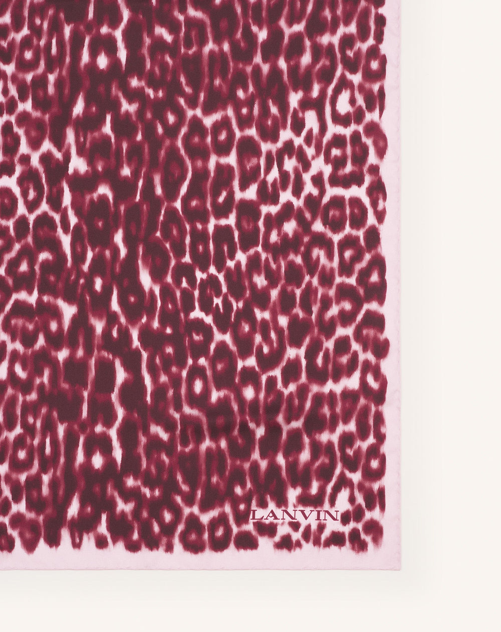 Pink Leopard Print Silk Scarf | Lanvin Women