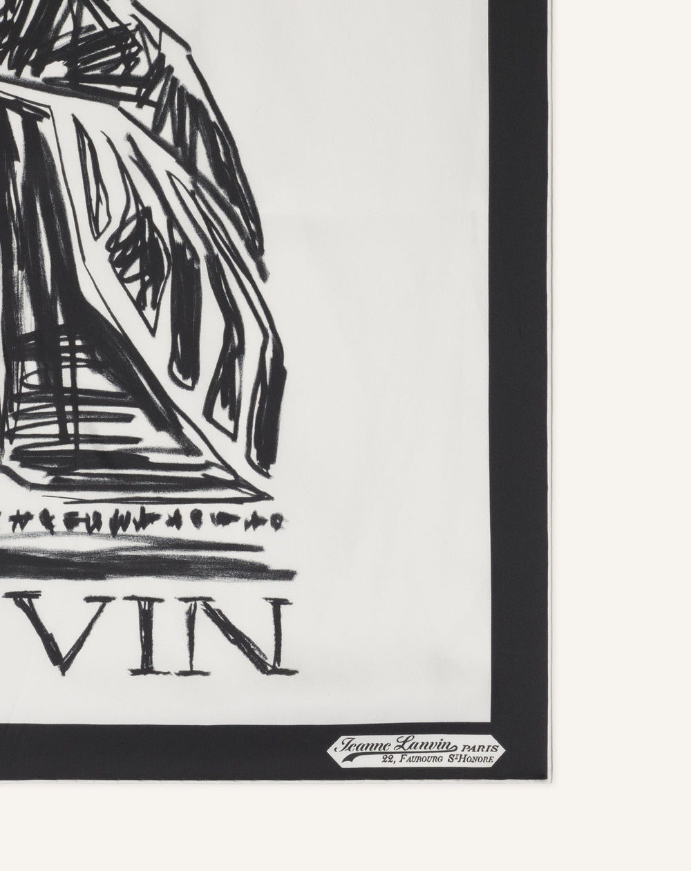 White Mother & Child Printed Silk Scarf | Lanvin Women