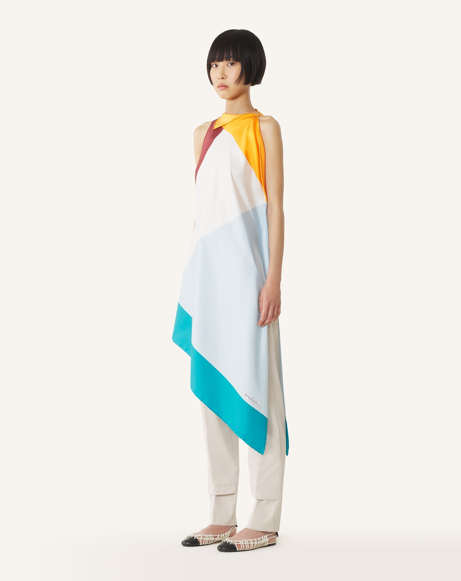 Top À Motif Graphique En Soie White | Lanvin Women