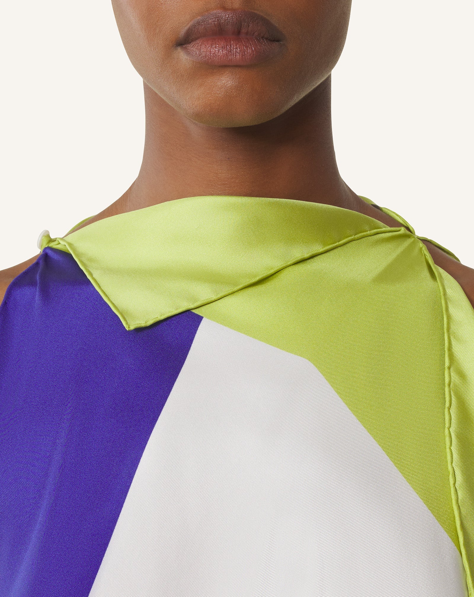 Top À Motif Graphique En Soie Blue | Lanvin Women