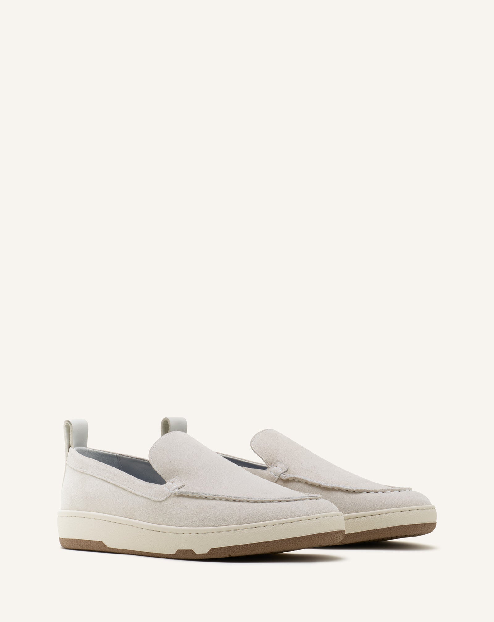 White Cruiser Suede Moccasins | Lanvin Men