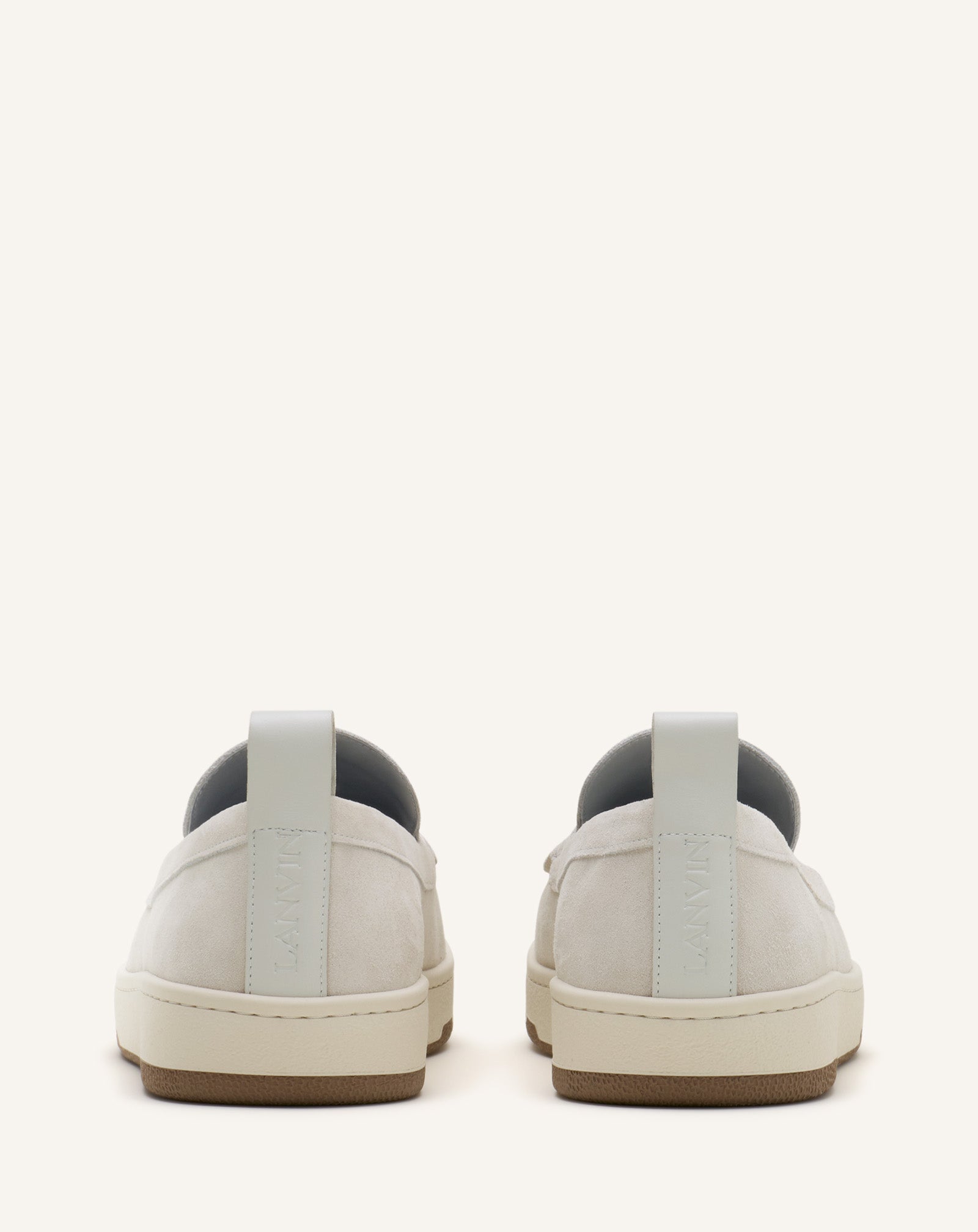 White Cruiser Suede Moccasins | Lanvin Men