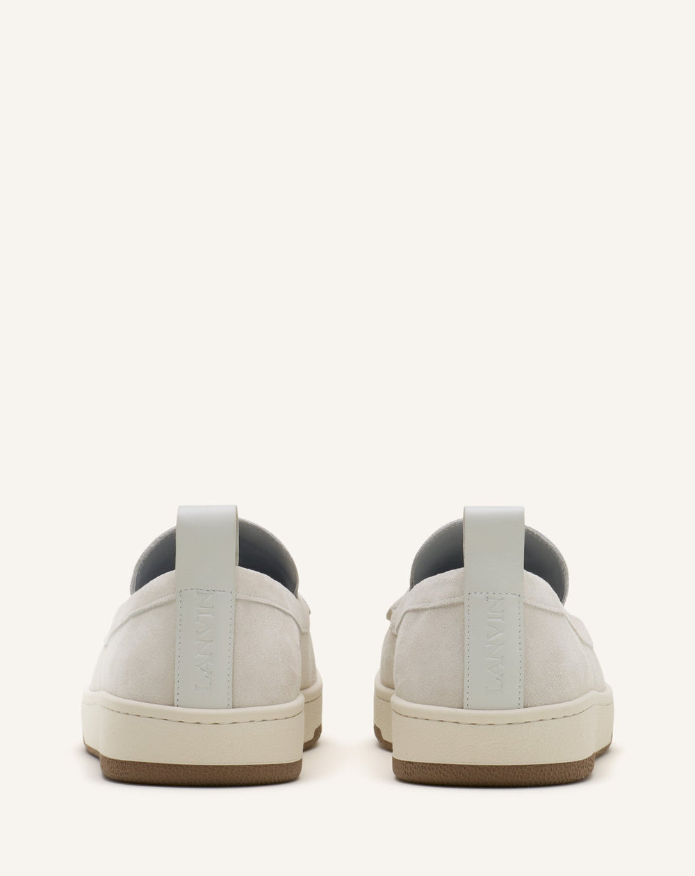 White Cruiser Suede Moccasins | Lanvin Men
