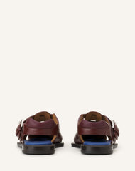 Sandale À Bout Pointu En Cuir Brown | Lanvin Men