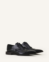 Black Brogue Oxford Shoe In Shiny Leather | Lanvin Men