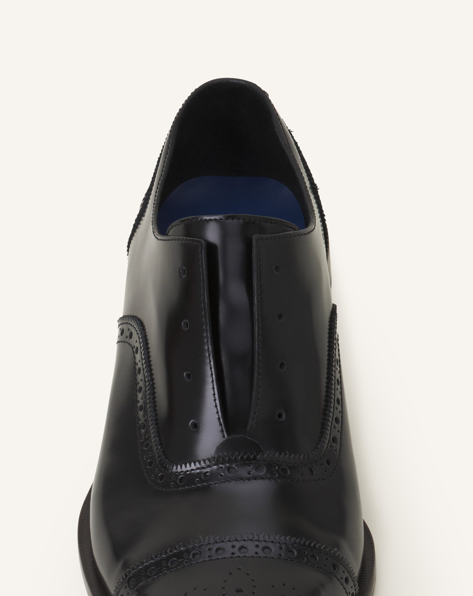 Black Brogue Oxford Shoe In Shiny Leather | Lanvin Men