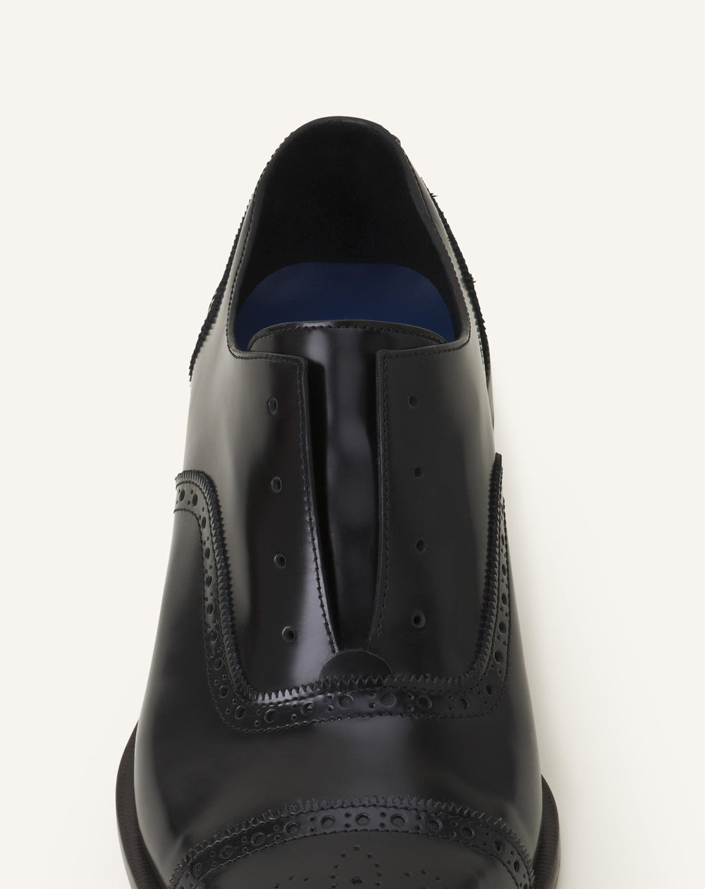 Black Brogue Oxford Shoe In Shiny Leather | Lanvin Men