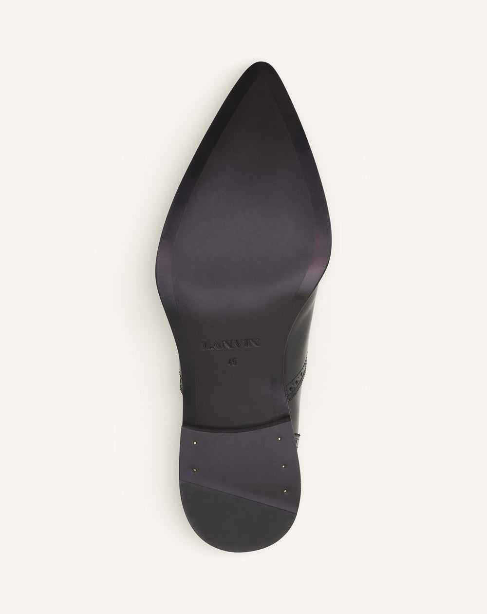 Black Brogue Oxford Shoe In Shiny Leather | Lanvin Men