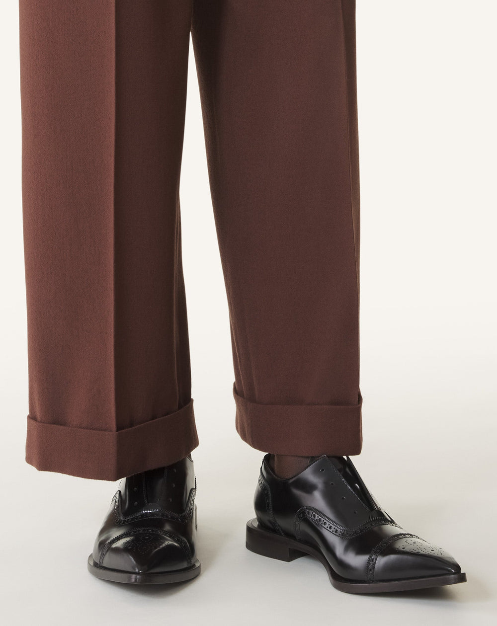 Black Brogue Oxford Shoe In Shiny Leather | Lanvin Men