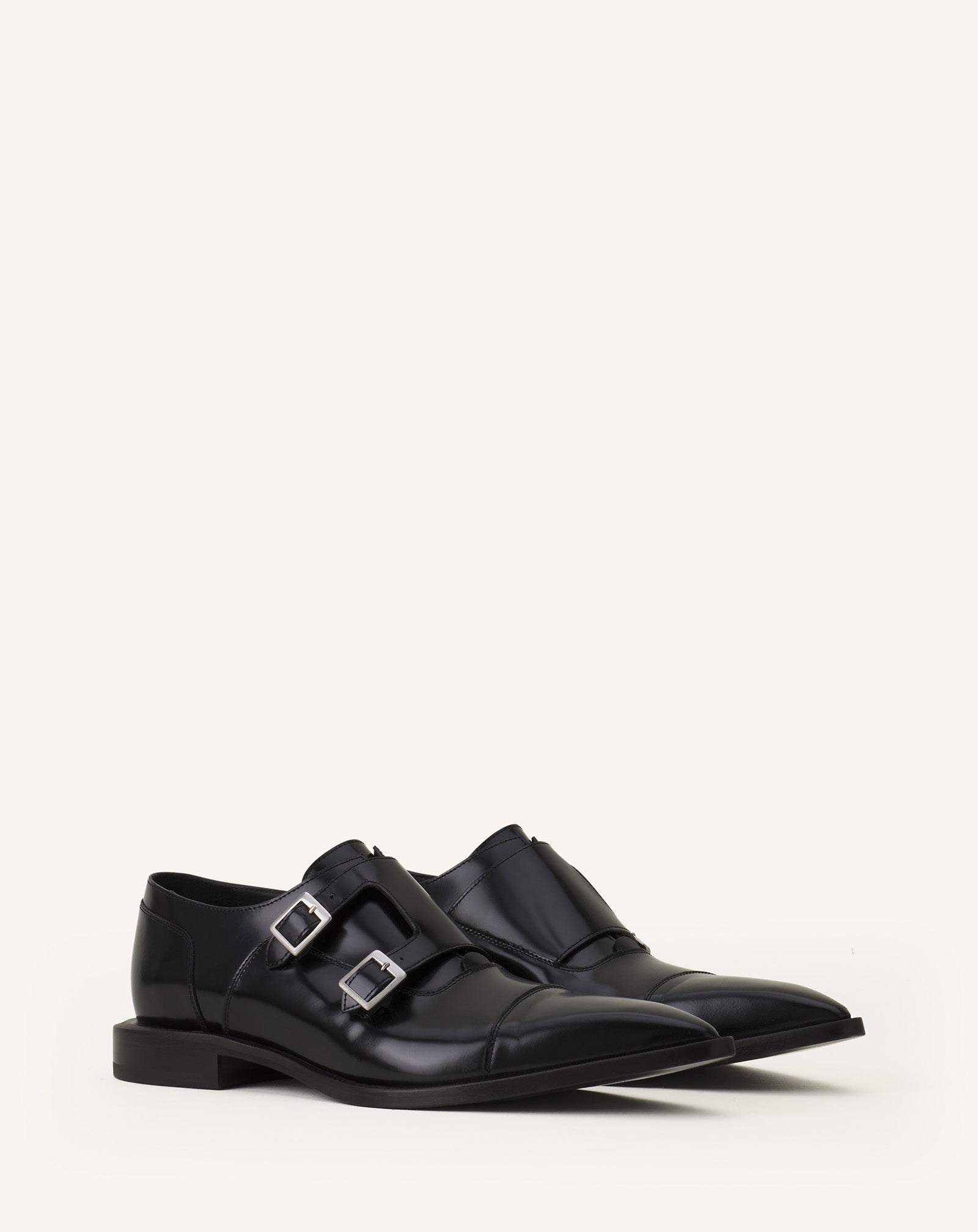 Black Monk Shoes In Glossy Leather | Lanvin Men