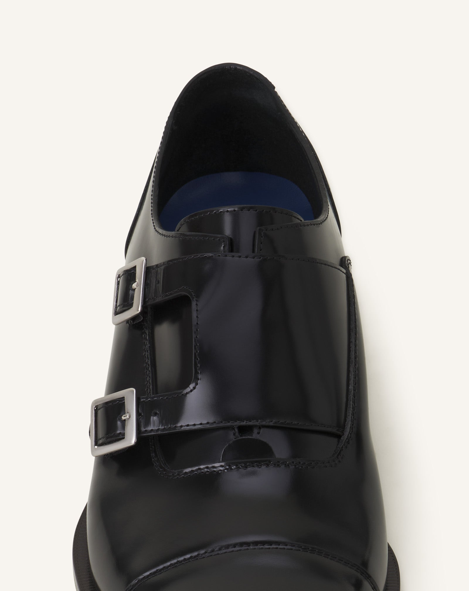 Black Monk Shoes In Glossy Leather | Lanvin Men