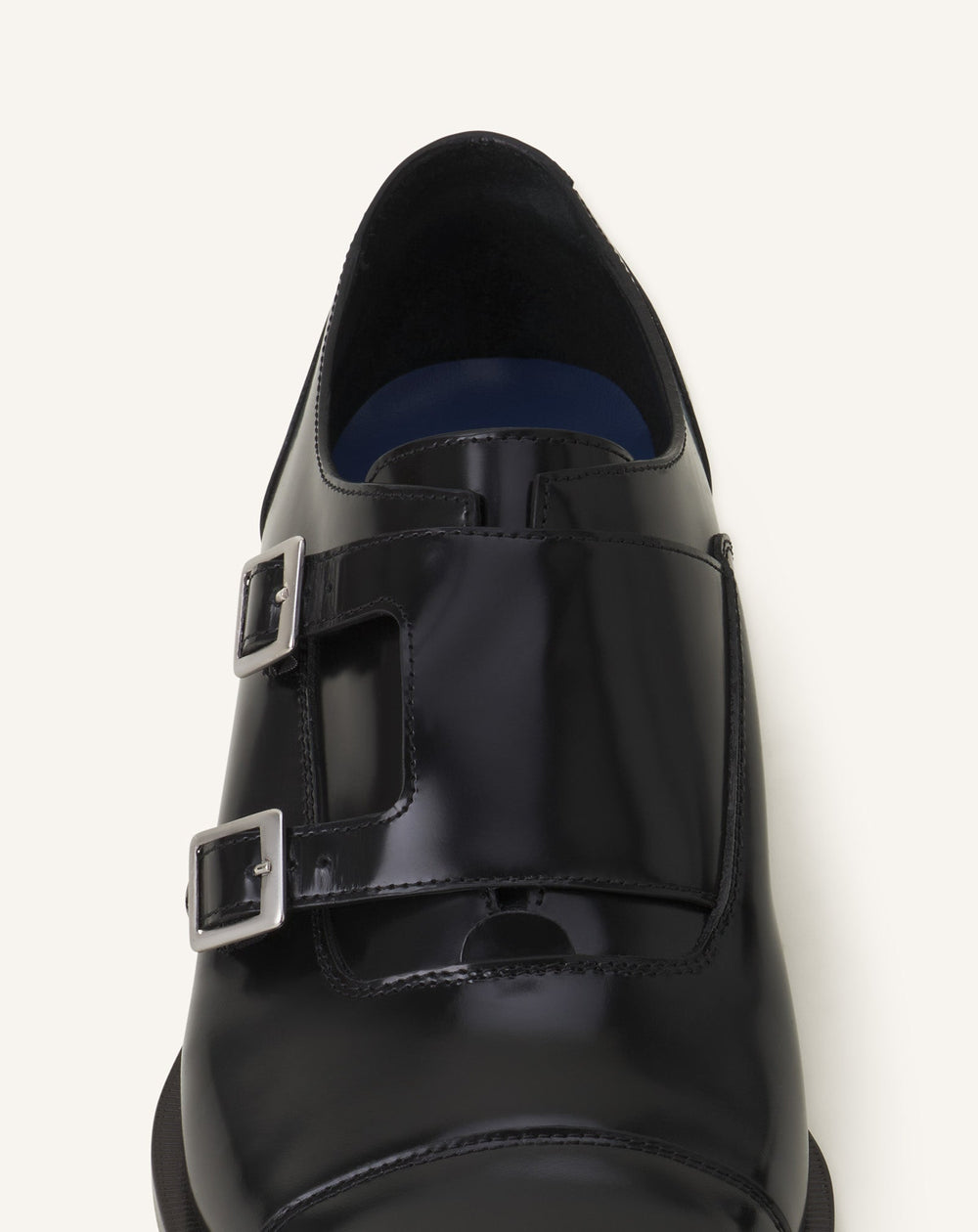 Black Monk Shoes In Glossy Leather | Lanvin Men